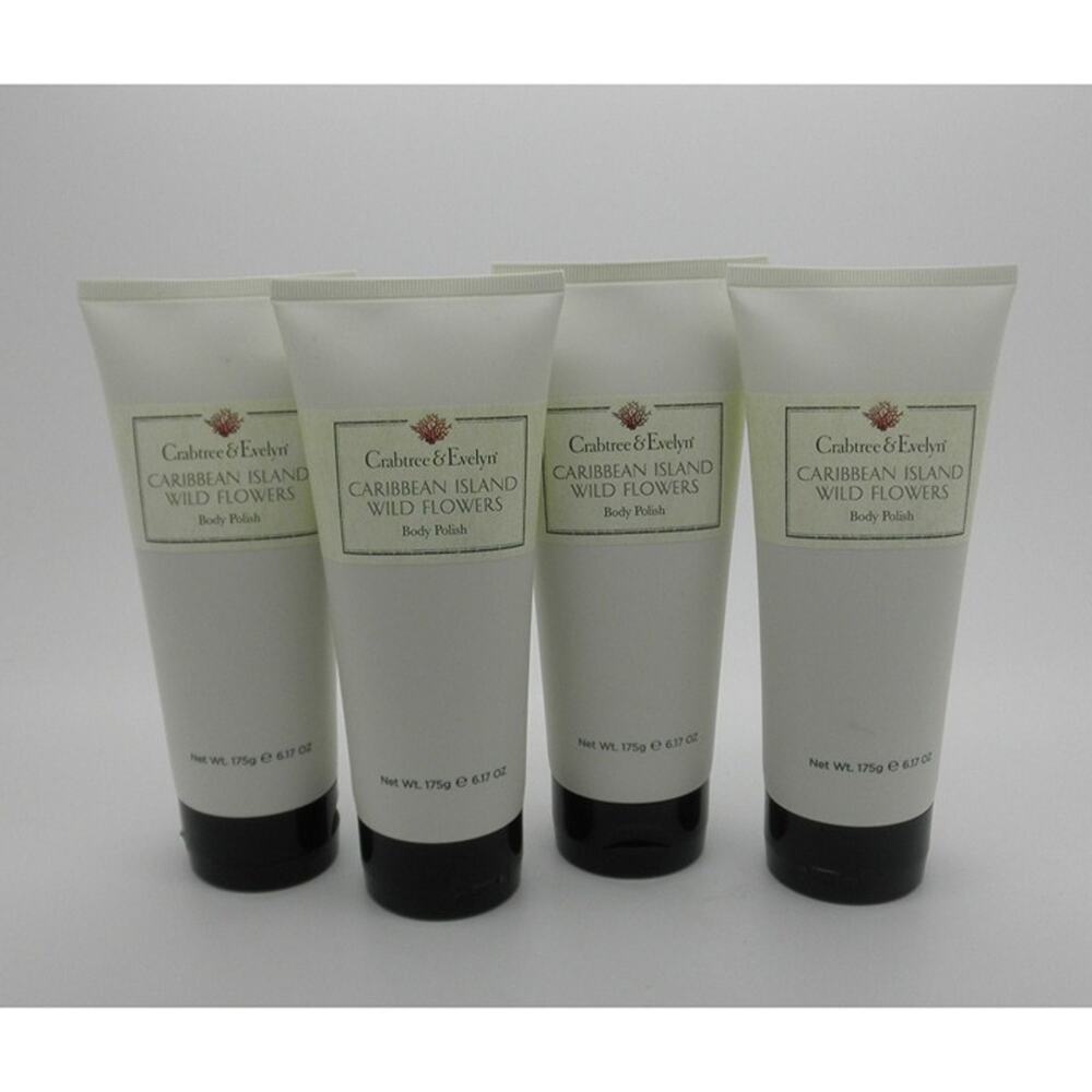 Crabtree & Evelyn CARIBBEAN ISLAND WILD FLOWERS Body Polish 6.17 oz - Lot of 4